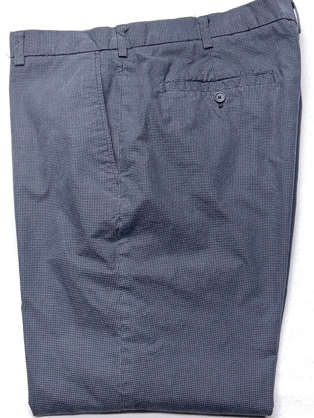 Banana Republic Aiden Fit Chinos 38x32 Navy Micro Check Houndstooth Pants Like N